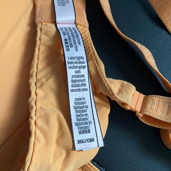 V.S Lightly Lined t-shirt wireless bra ORANGE LEFT - Picture 5 of 7